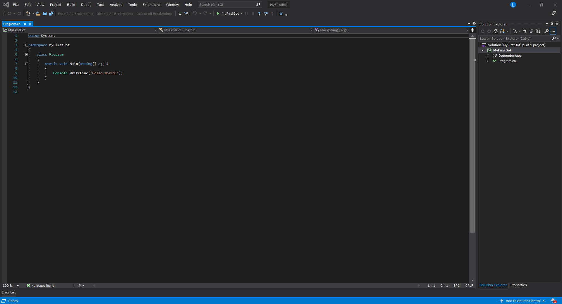 Visual Studio IDE